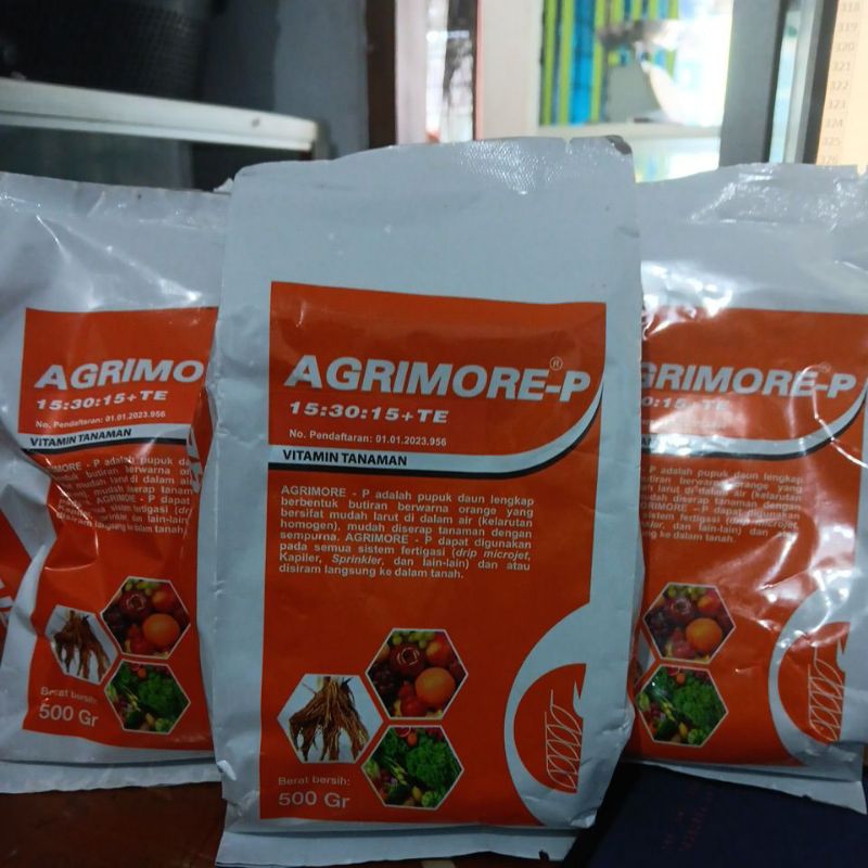 Jual VITAMIN TANAMAN AGRIMORE P 15 30 15 + TE ISI 500 GRAM | Shopee ...