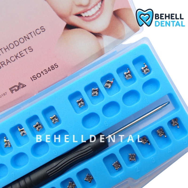 Jual BRACKET BEHEL SELF LIGATING METAL ROTH 3 HOOK FDA - Dental Braces ...