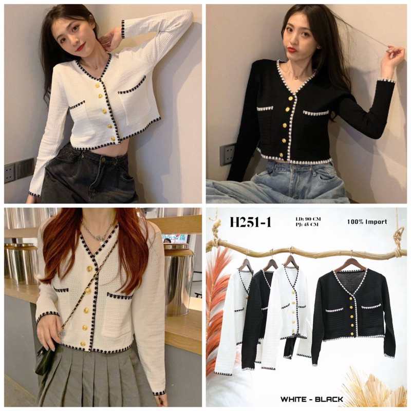 Jual MOLLY CARDIGAN RAJUT KOREAN STYLE H251-1 CARDIGAN RAJUT LENGAN ...