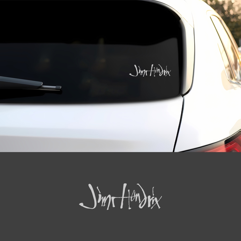 Jual Stiker Kaca Mobil Band Musik Jimi Hendrix Signature Car Decal ...