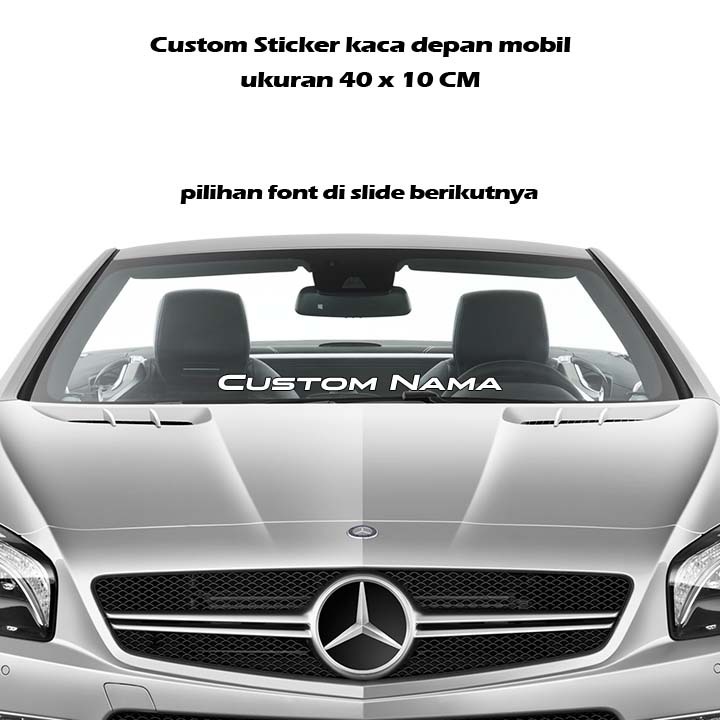 Jual Custom sticker kaca depan mobil ukuran 40x10 CM | Shopee Indonesia