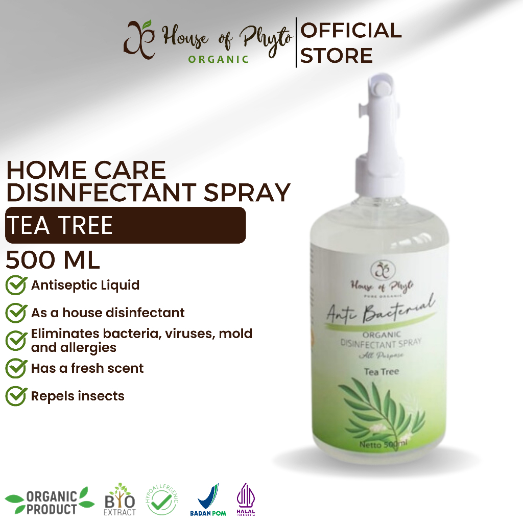 Jual Disinfectant Spray Phyto Oragnic Disinfektan Alami Untuk Sterilisasi Ruangan Aroma Tea Tree