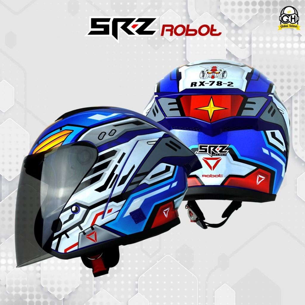 Jual Helm Dewasa Srz Helioz Robot Helm Half Face SNI | Shopee Indonesia