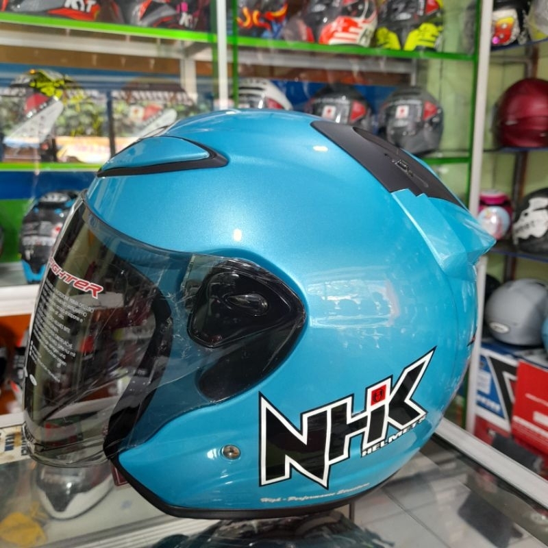 Jual HELM NHK R6 SOLID ICE BLUE ORIGINAL NHK | Shopee Indonesia