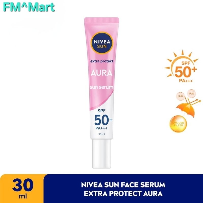 2 x Nivea Sun Extra Protec Aura Primer Sun Care SPF50 PA+++ 30ml