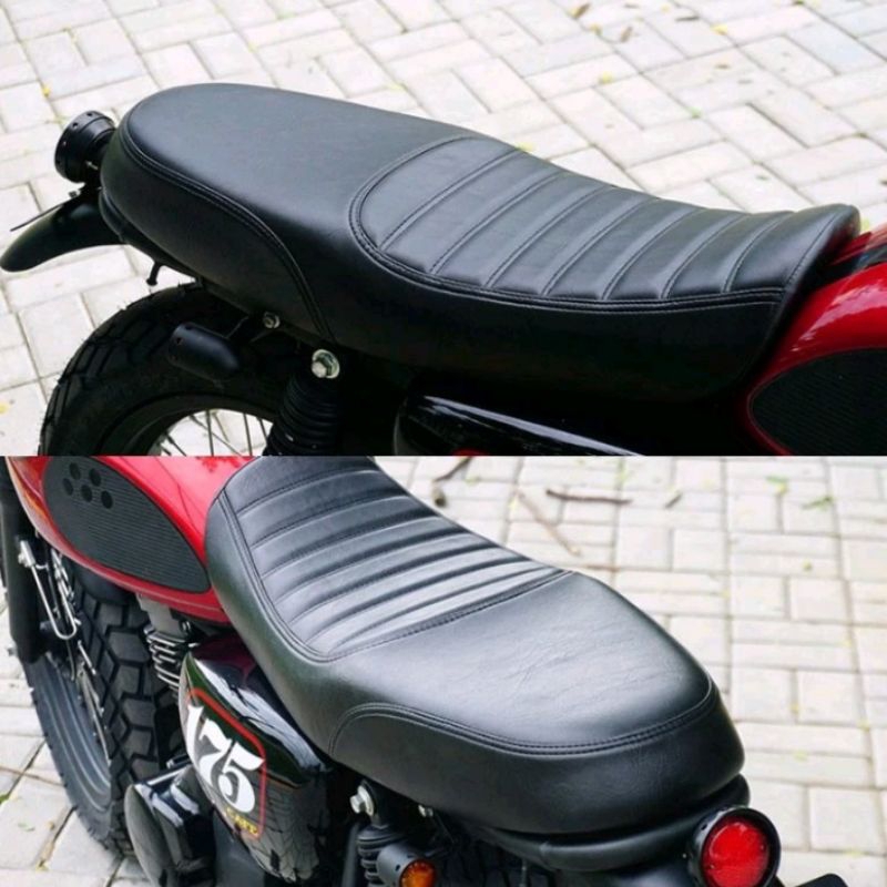Jual Cover Sarung Kulit Jok Kawasaki W175 Variasi Modif Retro MBtech ...