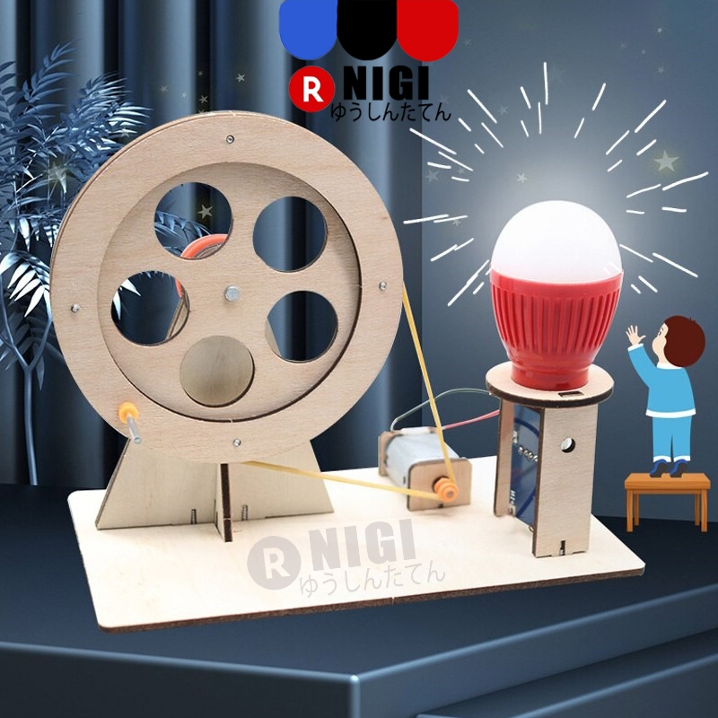 Jual NIGI Rakitan Generator Pembangkit Listrik Tangan DIY Dinamo Kayu ...