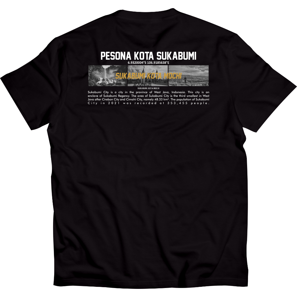 Jual Kaos Pesona Kota Sukabumi Tshirt Sukabumi Kota Mochi | Shopee