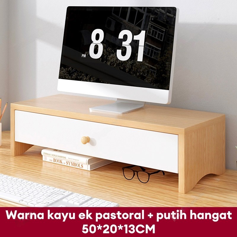 Jual Stand Monitor Dudukan Laptop Laci Tempat PC Dudukan Komputer ...