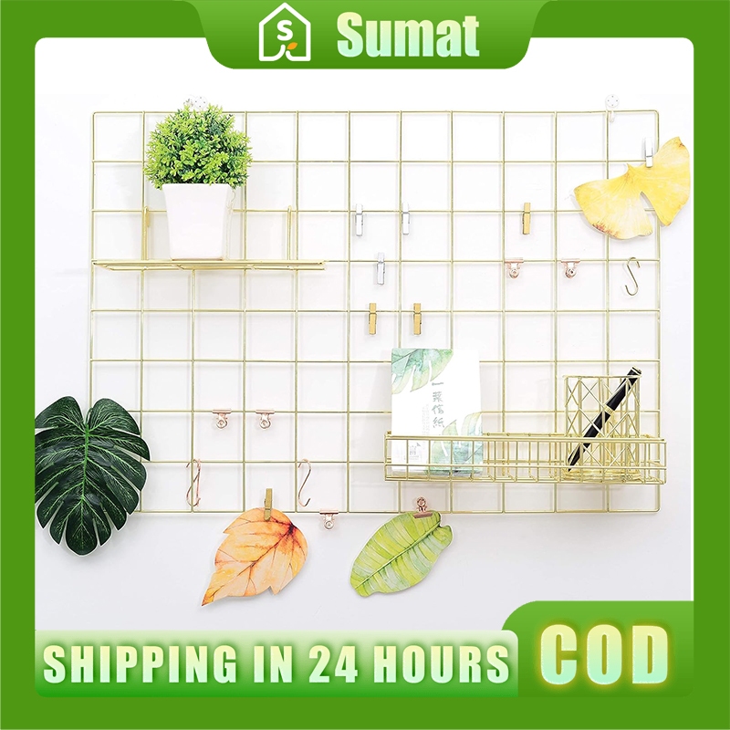 Jual 【COD】hiasan dinding wall /grid pajangan foto /grid wire mesh notes ...
