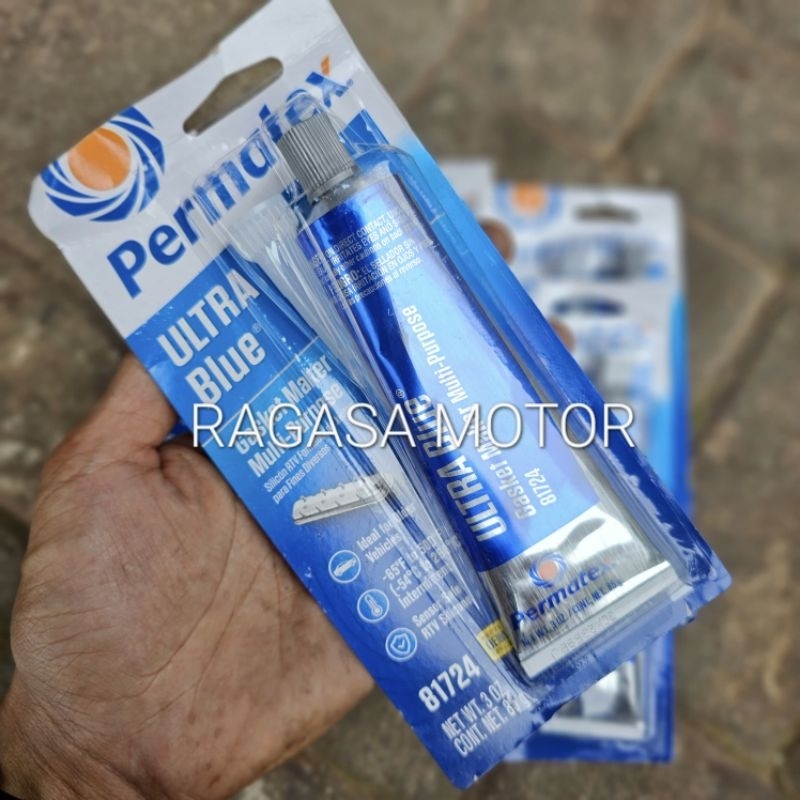 Jual Permatex Ultra Blue Silicone Gasket Maker 80022 Lem RTV Permatex ...