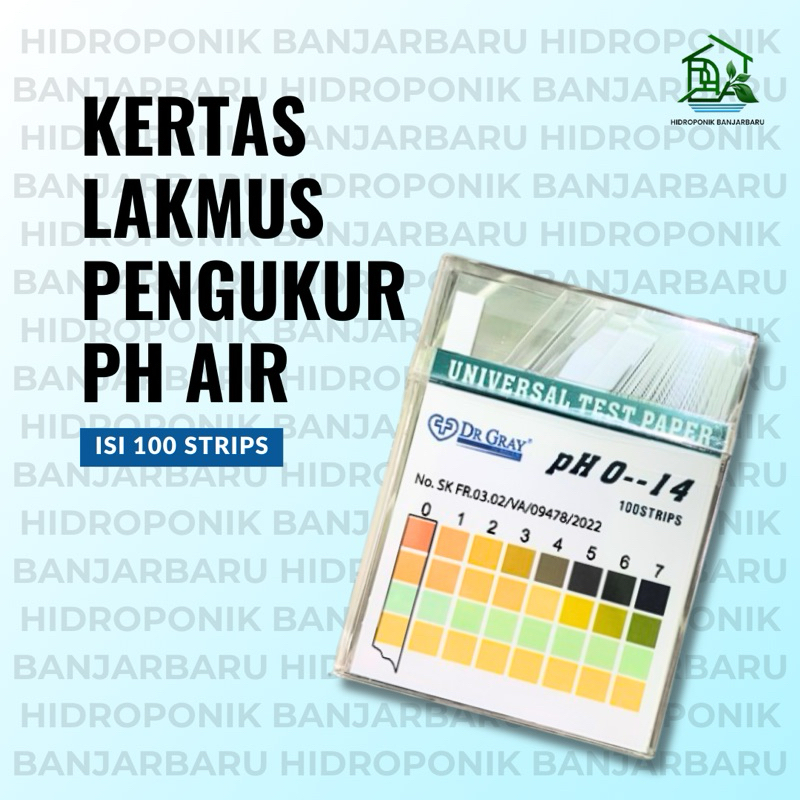 Jual KERTAS LAKMUS / UNIVERSAL TEST PAPER 100 STRIPS - ALAT UKUR PH AIR ...