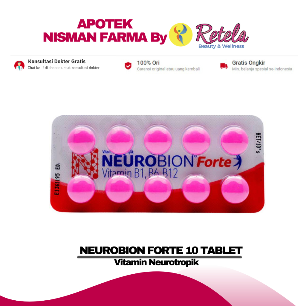 Jual NEUROBION FORTE STRIP ISI 10 TABLET | Shopee Indonesia