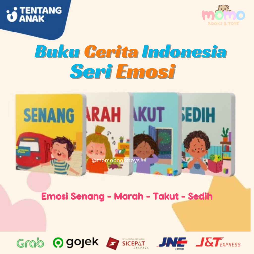 Jual [MOMO] Tentang Anak | Board Book Seri Emosi Marah Senang Sedih ...