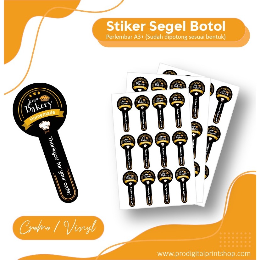 Jual Sticker Vinyl segel botol / stiker Vinyl segel / stiker Vinyl ...