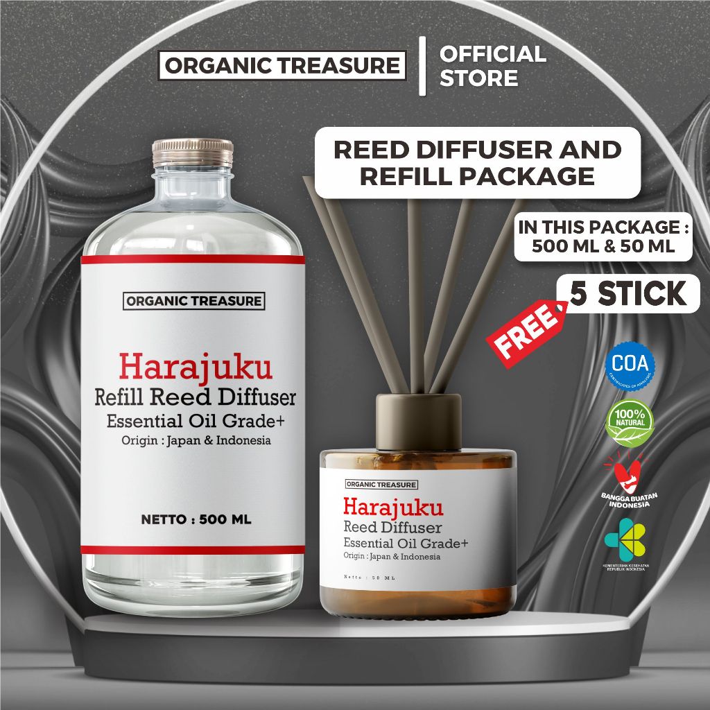 Jual ORGANIC TREASURE - Paket Reed Diffuser + Refill Oil All Variant ...