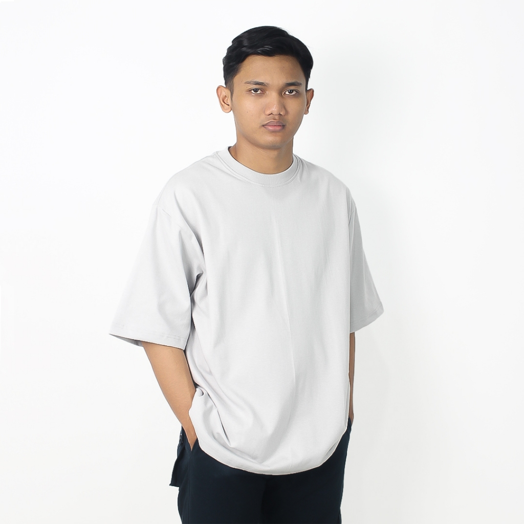 Jual Devolve Kaos Polos Oversize S T Shirt Heavy Weight Soft Grey