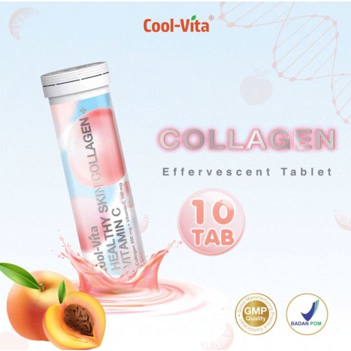 Jual COOL-VITA HEALTHY SKIN COLLAGEN + VITAMIN C 10 TABLET / COOLVITA ...