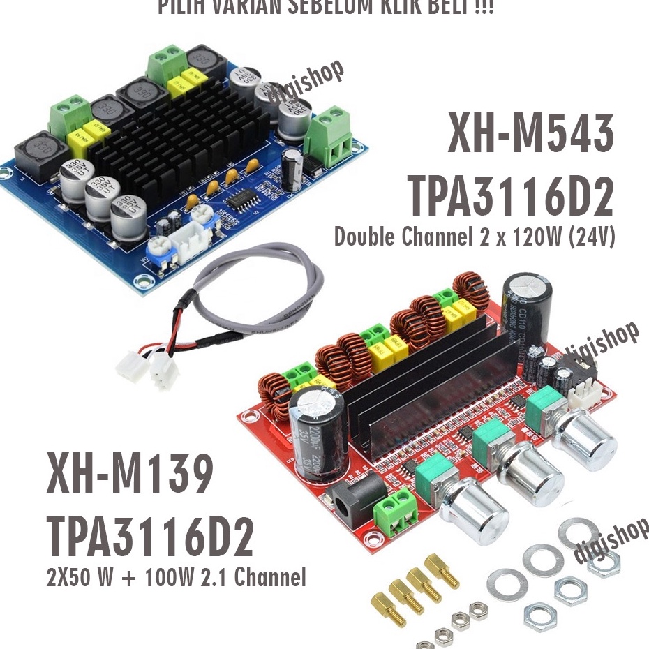 Jual Mrf M139 M543 Kit Power Amplifier Class D TPA3116D2 2x5W1W 2x12W ...