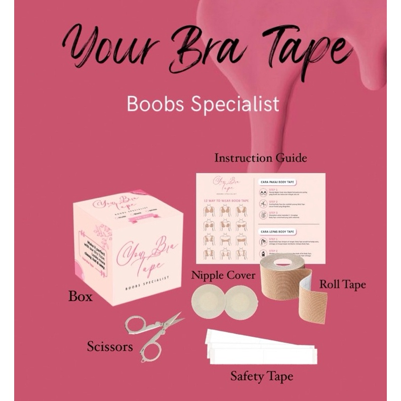 Jual Model Terkini Your Bra Tape Full Set CpmpleteBoobs TapeSolatip BHIsolasi Bra Shopee Indonesia