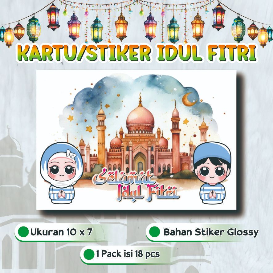 Jual Kartu Ucapan Hari Raya / Stiker Ucapan Hari Raya / Kartu Stiker ...