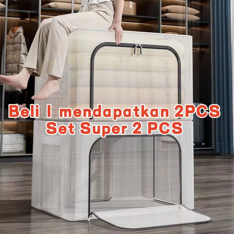 Kotak Penyimpanan Transparan Tahan Air Kapasitas Besar