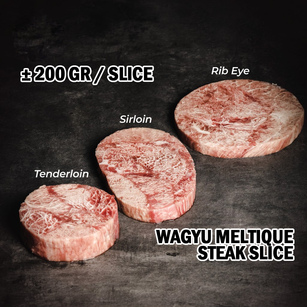 Jual Wagyu Steak Meltique Tenderlon Sirloin Rib Eye Daging Empuk Bbq