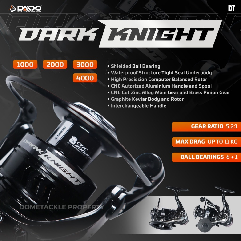 Jual Reel Daido Original Dark Knight Vulcane Greyhound Ares Dynamite