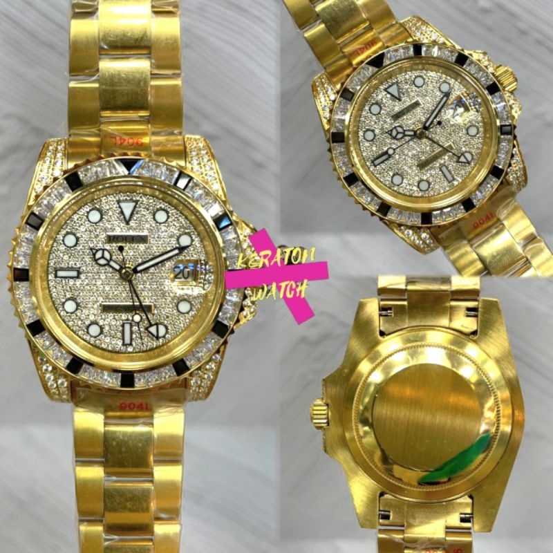 Jual Keraton Jam Tangan Pria Rolex Gmt Master Ii Diamond Dial White