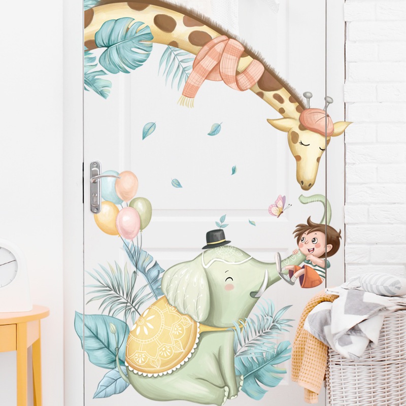 Jual Reliza Wall Sticker Animal Hewan Gajah Jerapah Baloon Zoo Binatang ...