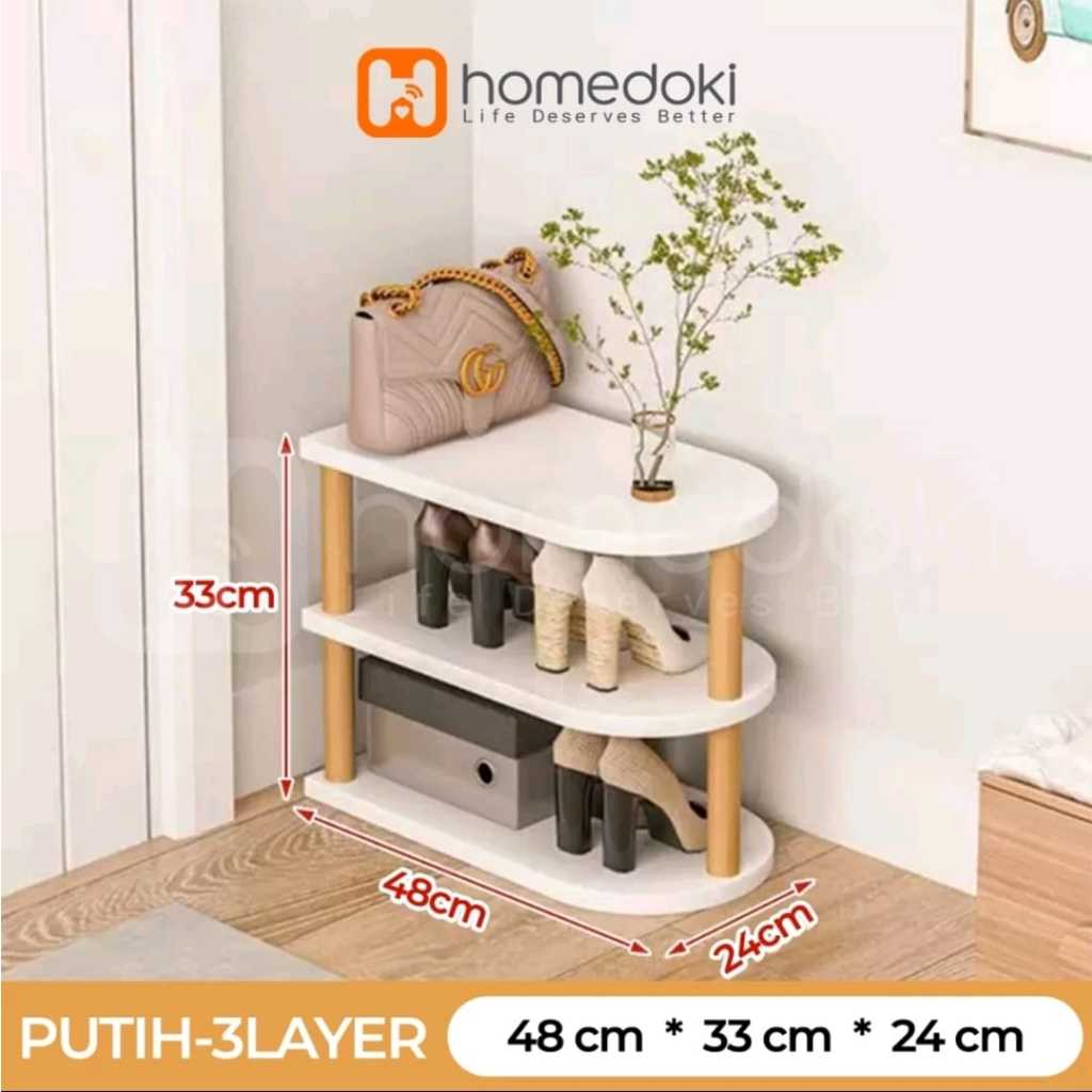 Jual Rak Sepatu Kayu / Rak Sepatu Minimalis / Rak Sepatu Susun / Rak ...