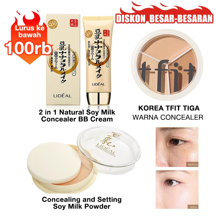 Jual [100 Asli] TFIT 3 in 1 Concealer 3PCS Korea Color Corrector