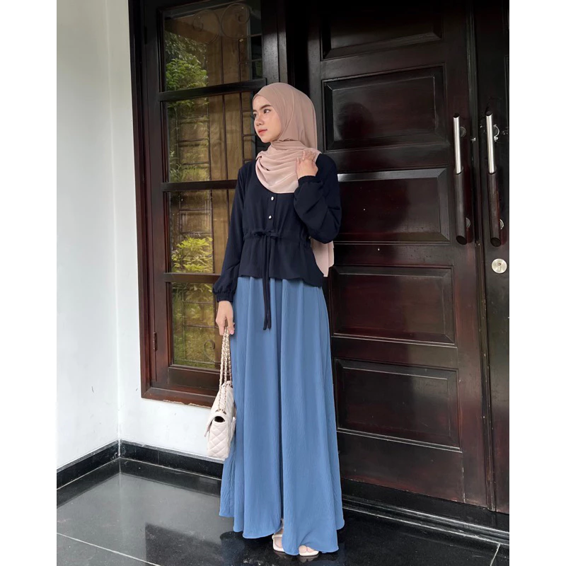 Detail Bahan Premium Crinkle Dafinty Rosella Dress