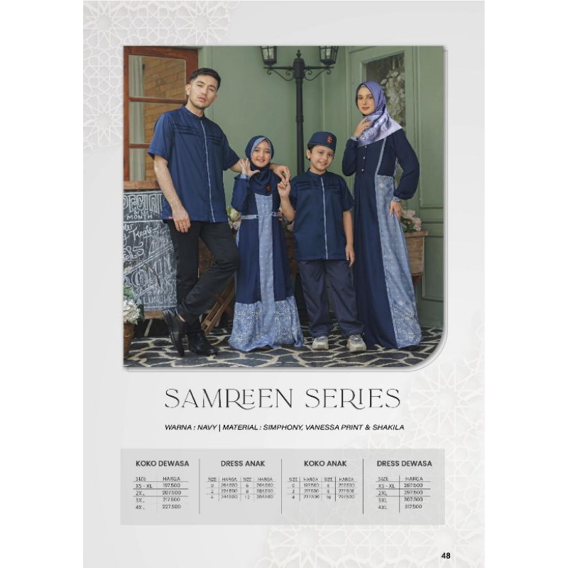 Jual Sarimbit Lebaran Keke Samreen Series Navy | Shopee Indonesia