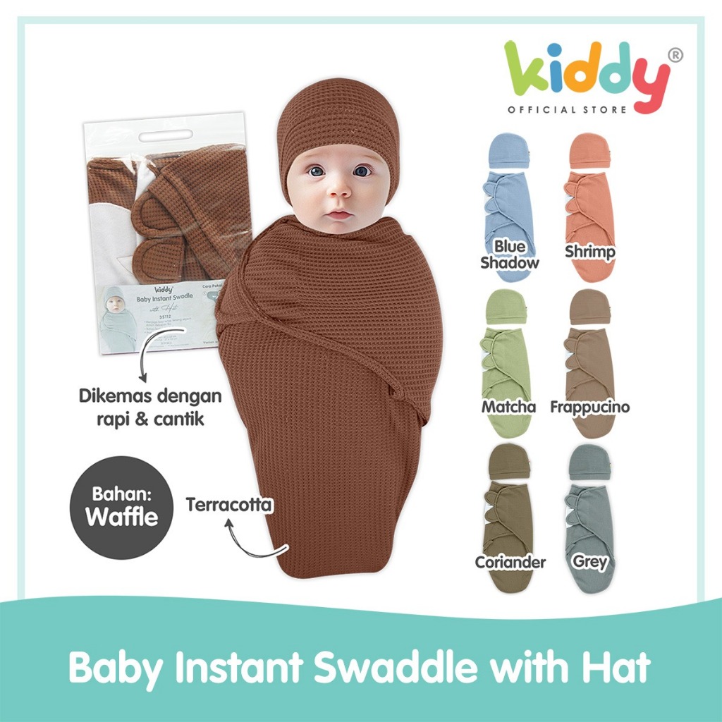 Jual Kiddy Baby Instant Swaddle and with hat / Bedong Instan Bayi Shopee Indonesia