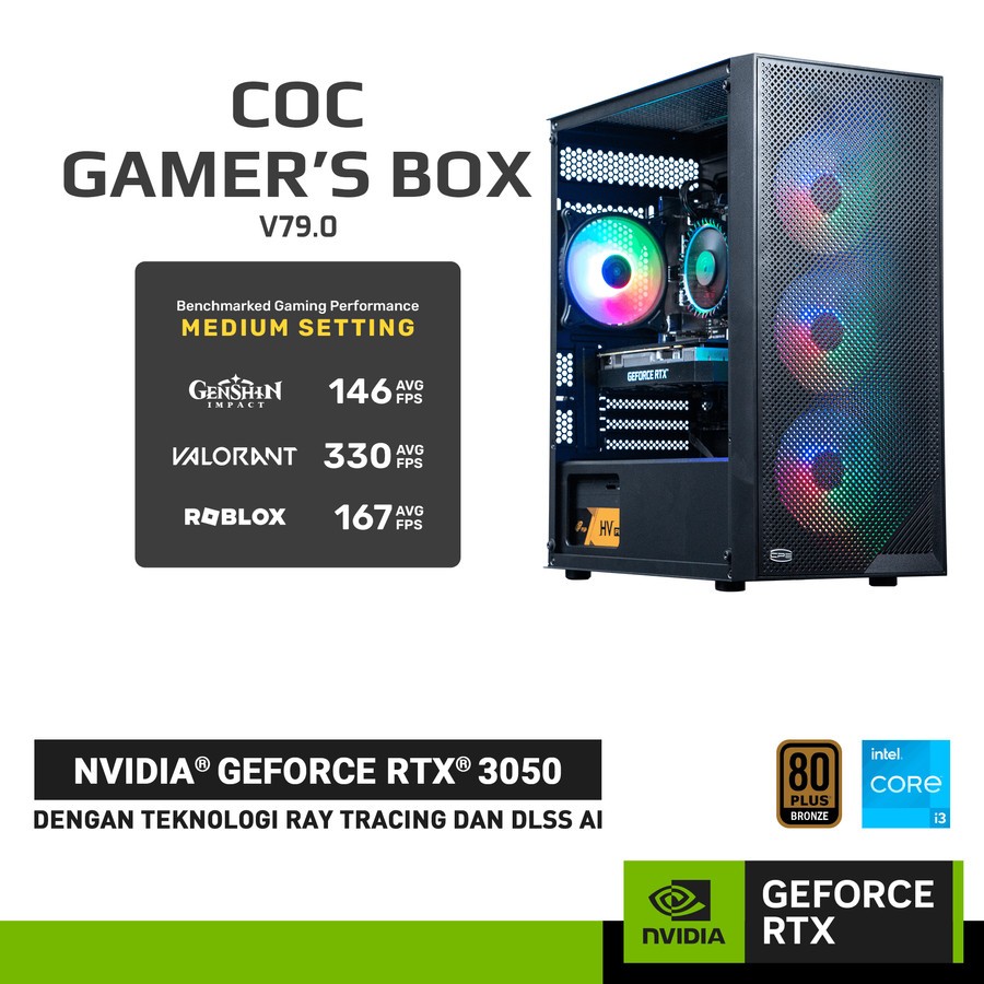 Jual COC GAMER BOX V79.0 - Paket PC Rakitan RTX 3050 | Shopee Indonesia