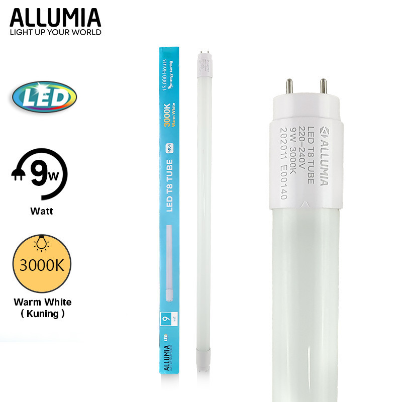 Jual Lampu Refill LED T8 Tube Glass 9 Watt & 18 watt 6500K Putih dan ...