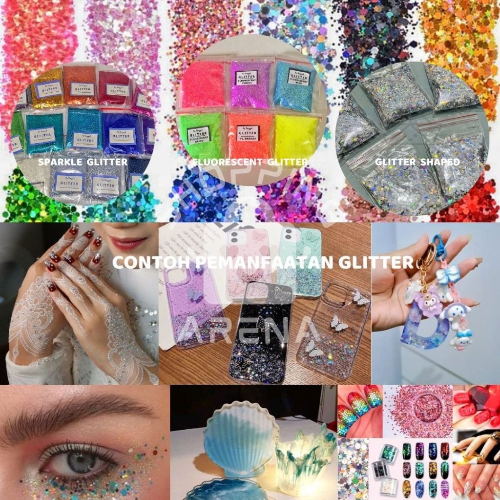 Jual Sparkle Glitter 8gr 8gram Powder Serbuk Tabur Warna Warni Eceran ...