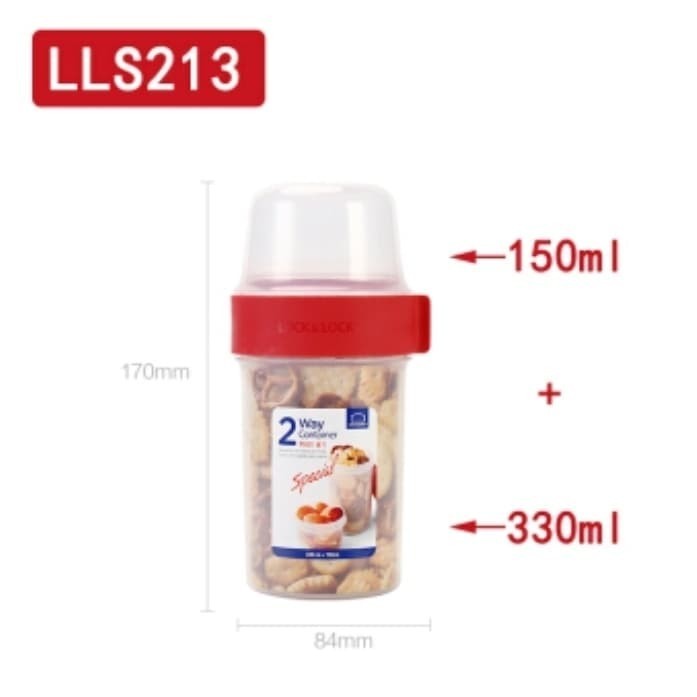 Jual Lock & Lock Two Way Food Container 150ml + 330ml Wadah Tempat ...