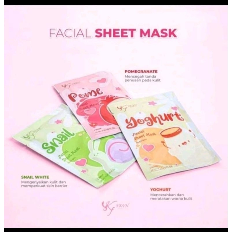 Jual KF Skin SheetMask I Fruit Sheet Mask Kf Skin I KF skin Korea ...