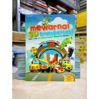 ( PROMO BUKU MURAH ORIGINAL ) BUKU ANAK / AKTIVITAS ANAK / MEWARNAI 3D TRANSPORTASI / BEST SELLER / MEWARNAI MOBIL TRUK BUS MOTOR / ANAK-ANAK / MEWARNAI ANAK / BELAJAR ANAK