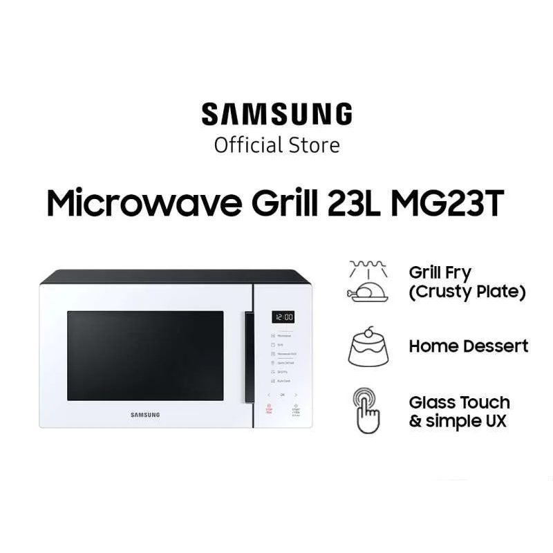 Jual Samsung MG23T5068CW/SE Bespoke Grill Microwave 23L with Grill Fry
