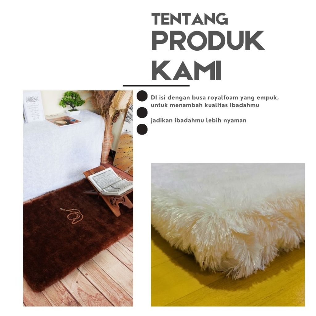 Jual Sajadah Bulu Rasfur 115x65x2.5cm / Sajadah Bulu Empuk / Sajadah ...