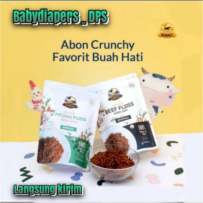 Jual Grandville Abon Cipung Original Spicy Ikan Ayam Sapi Halal Non Msg