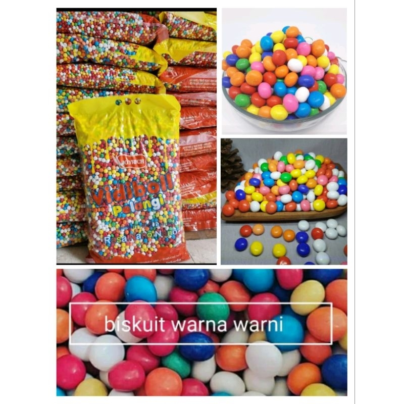 Jual BISKUIT CACA 250 GRAM WARNA BISKUIT BOLA - BOLA DUO PERMEN PELANGI ...