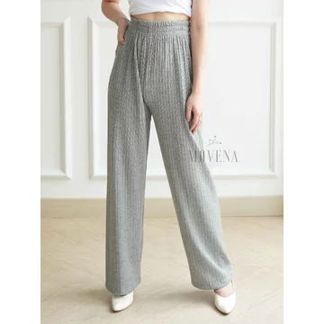 Celana Kulot Wanita Highwaist Briana Knit Pants Tebal Premium Loose Pants Trousers