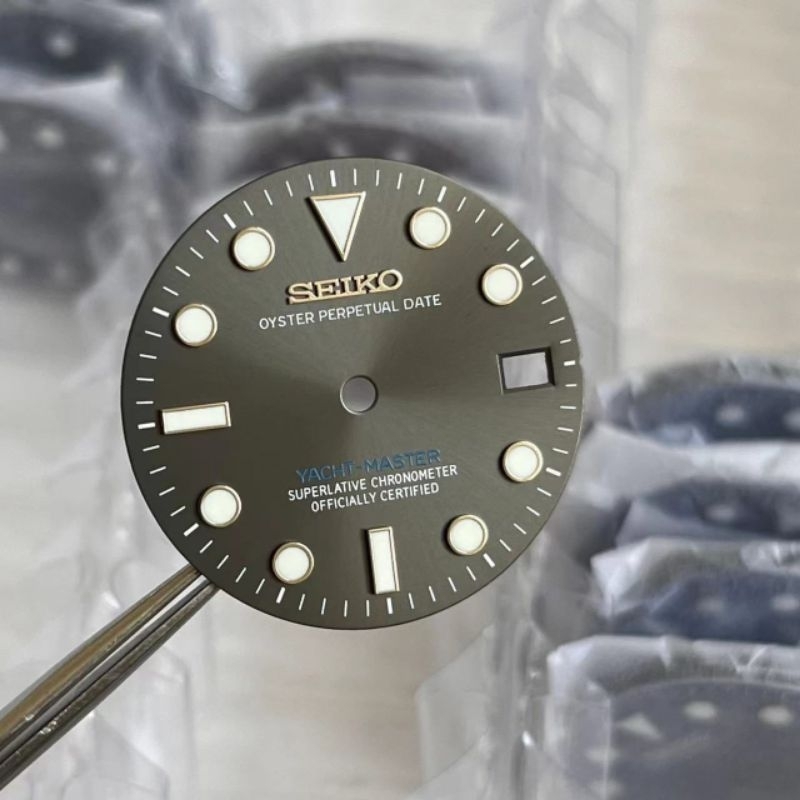 Jual plat dial jam tangan seikomod grey 28,5cm nh35 | Shopee Indonesia