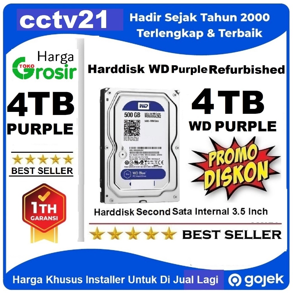 Jual Harddisk Hdd Hardisk Rfb Wd Purple Tb Internal Sata Inch