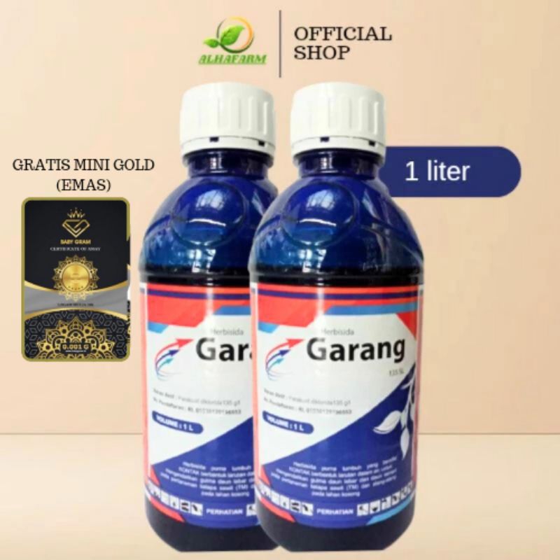 Jual Herbisida Garang 135sl Obat Rumput Kemasan Pabrik 1 Liter Free