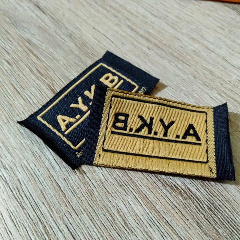 Jual (FREE DESIGN) Label Baju Custom 2cm/Label rajut/Label Woven/Label ...